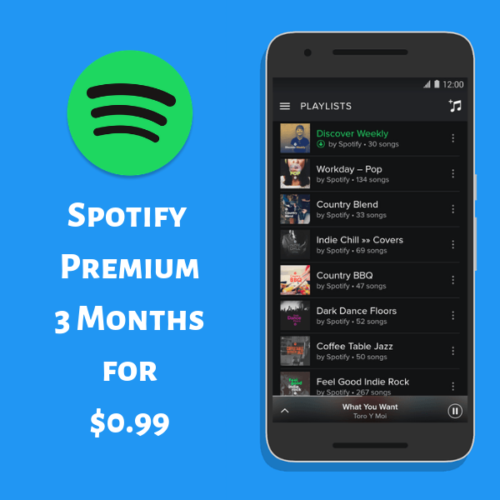 Spotify Premium 3 Months for $0.99